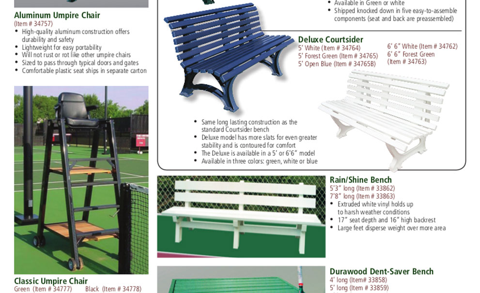 Master Systems Courts Court Benches and Chairs Sample